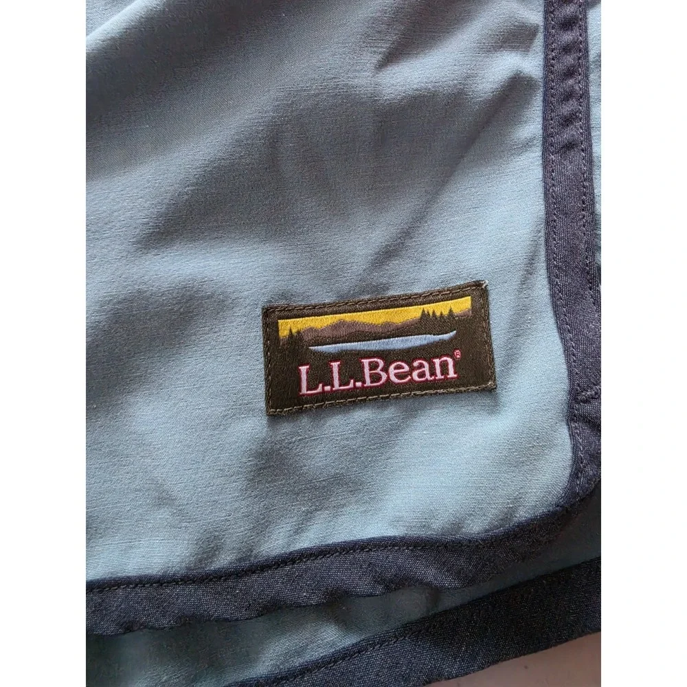 L.L.Bean Men's XL Swim Trunks Shorts Blue Gray Athletic Running Beach Board...